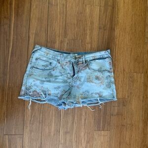 Free people Floral Printed denim shorts